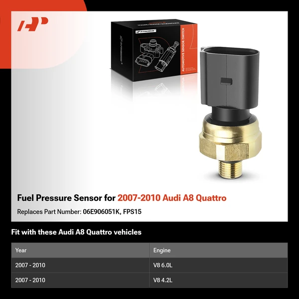 Fuel Pressure Sensor for 2007-2010 Audi A8 Quattro