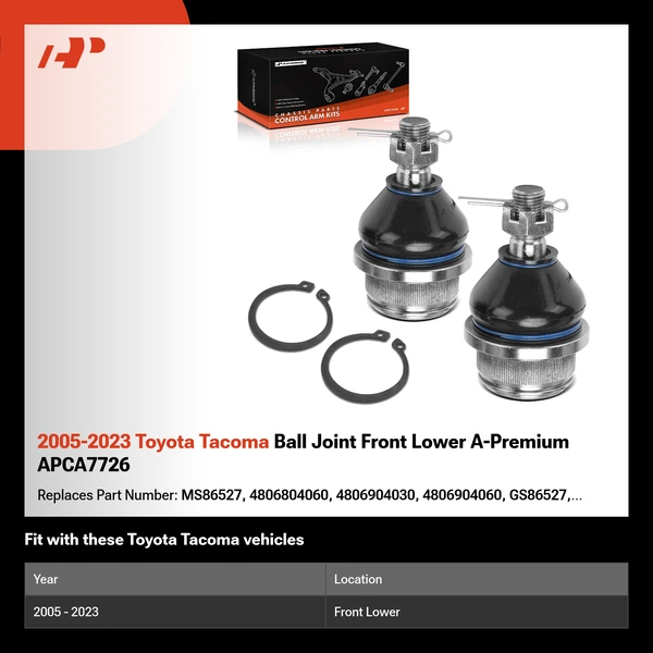 2005-2023 Toyota Tacoma Ball Joint Front Lower A-Premium APCA7726