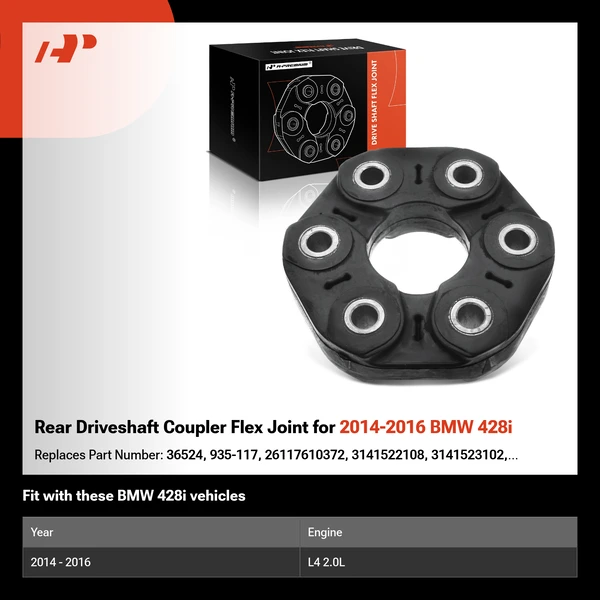 Rear Driveshaft Coupler Flex Joint for 2014-2016 BMW 428i