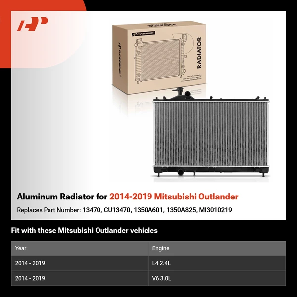 Aluminum Radiator for 2014-2019 Mitsubishi Outlander