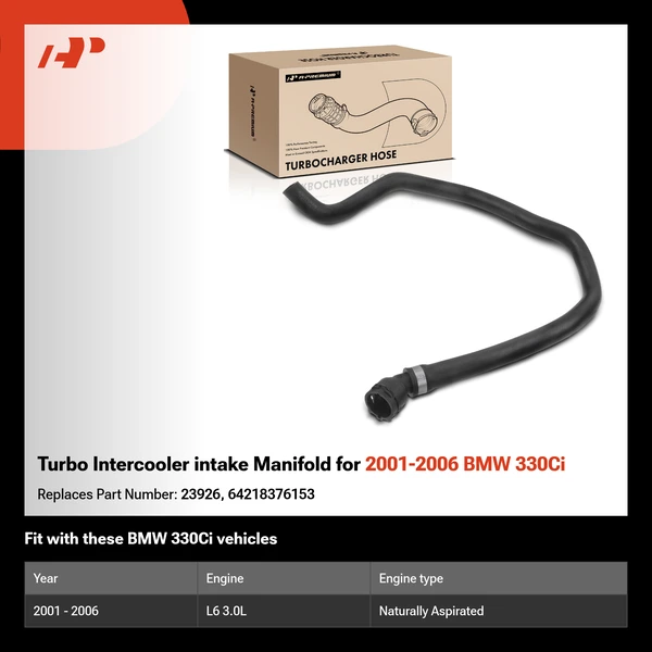 Turbo Intercooler intake Manifold for 2001-2006 BMW 330Ci