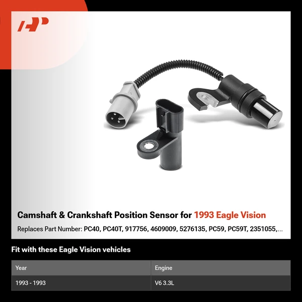 Camshaft & Crankshaft Position Sensor for 1993 Eagle Vision
