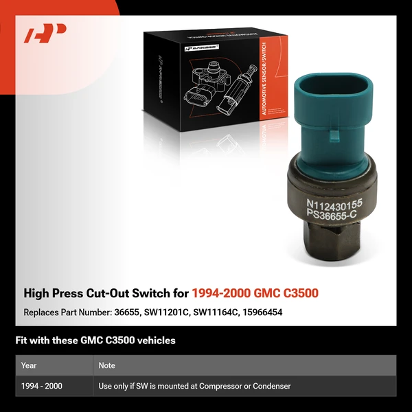 High Press Cut-Out Switch for 1994-2000 GMC C3500
