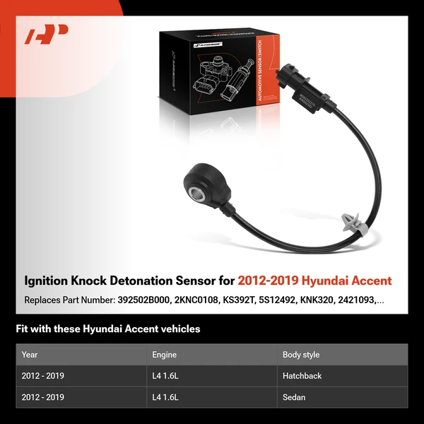 Ignition Knock Detonation Sensor for 2012-2019 Hyundai Accent