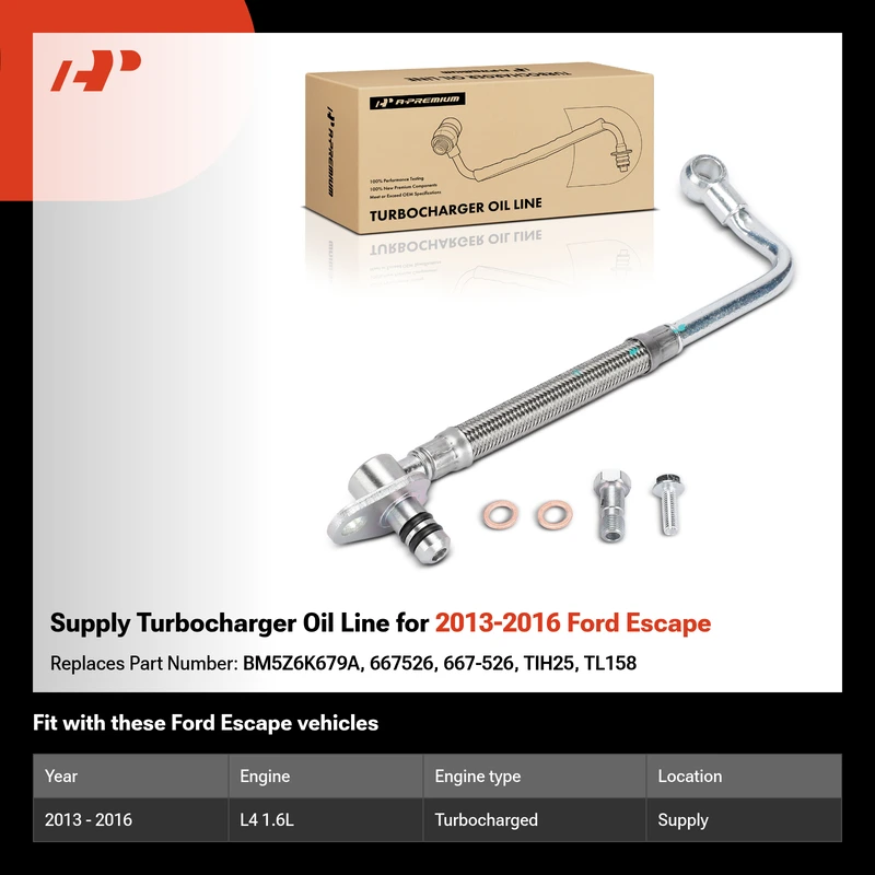 Supply Turbocharger Oil Line for 2013-2016 Ford Escape