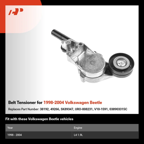Belt Tensioner for 1998-2004 Volkswagen Beetle