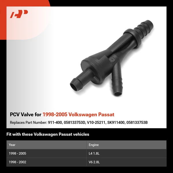 PCV Valve for 1998-2005 Volkswagen Passat