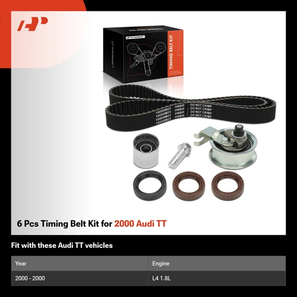 6 Pcs Timing Belt Kit for 2000 Audi TT