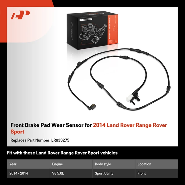 Front Brake Pad Wear Sensor for 2014 Land Rover Range Rover Sport