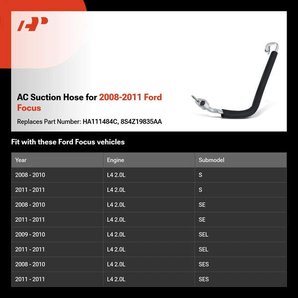 AC Suction Hose for 2008-2011 Ford Focus