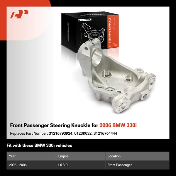 Front Passenger Steering Knuckle for 2006 BMW 330i