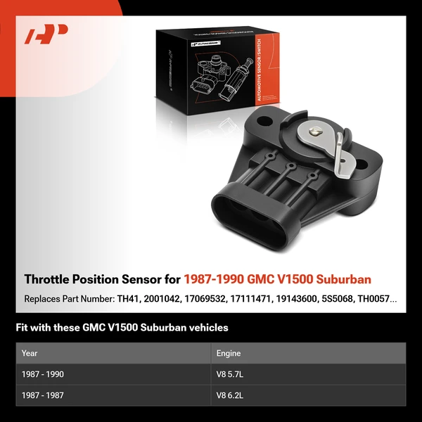 Throttle Position Sensor for 1987-1990 GMC V1500 Suburban