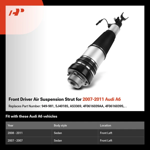 Front Driver Air Suspension Strut for 2007-2011 Audi A6