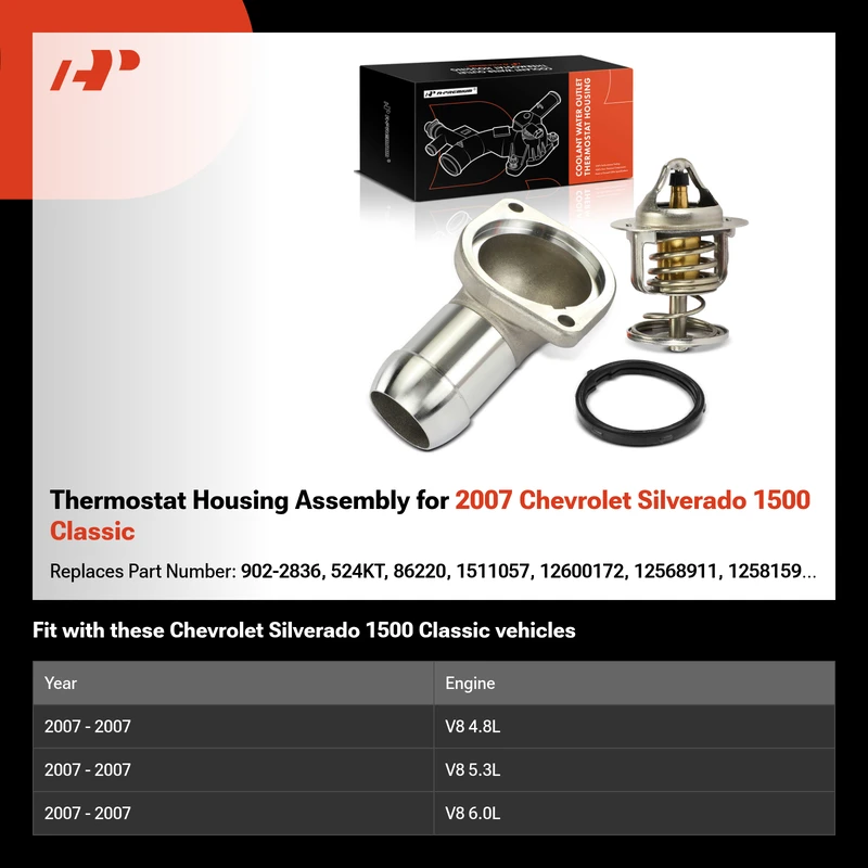 Thermostat Housing Assembly for 2007 Chevrolet Silverado 1500 Classic