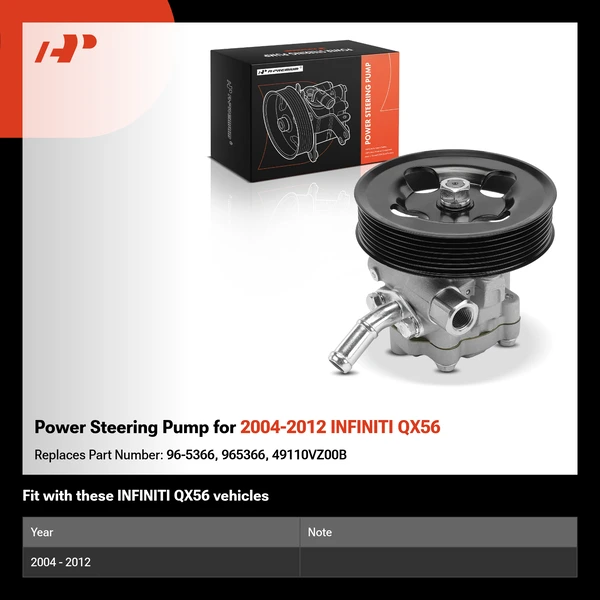 Power Steering Pump for 2004-2012 INFINITI QX56