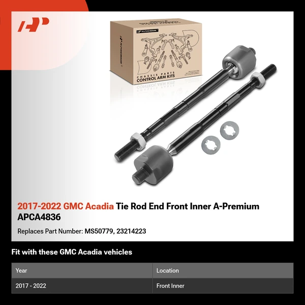 2017-2022 GMC Acadia Tie Rod End Front Inner A-Premium APCA4836