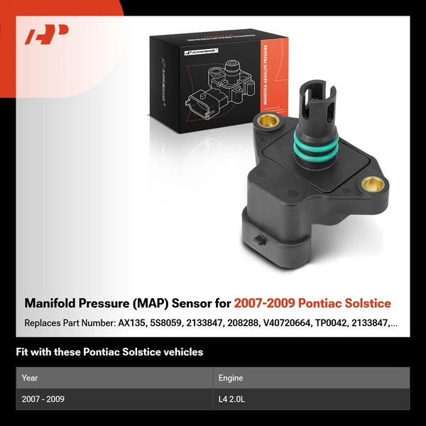 Manifold Pressure (MAP) Sensor for 2007-2009 Pontiac Solstice