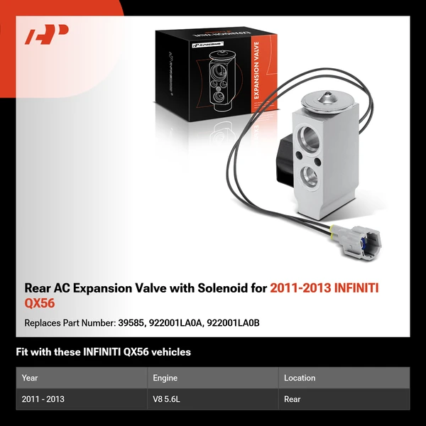 Rear AC Expansion Valve with Solenoid for 2011-2013 INFINITI QX56