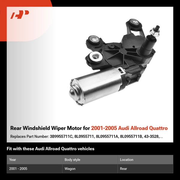 Rear Windshield Wiper Motor for 2001-2005 Audi Allroad Quattro
