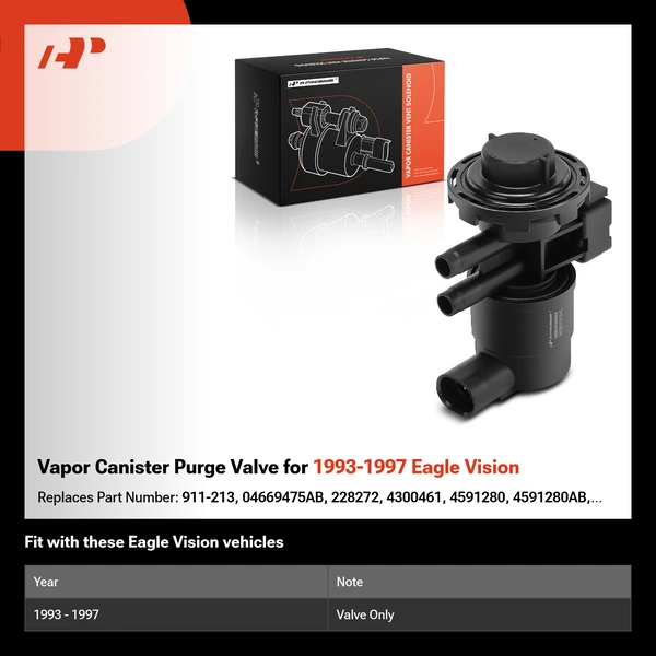 Vapor Canister Purge Valve for 1993-1997 Eagle Vision