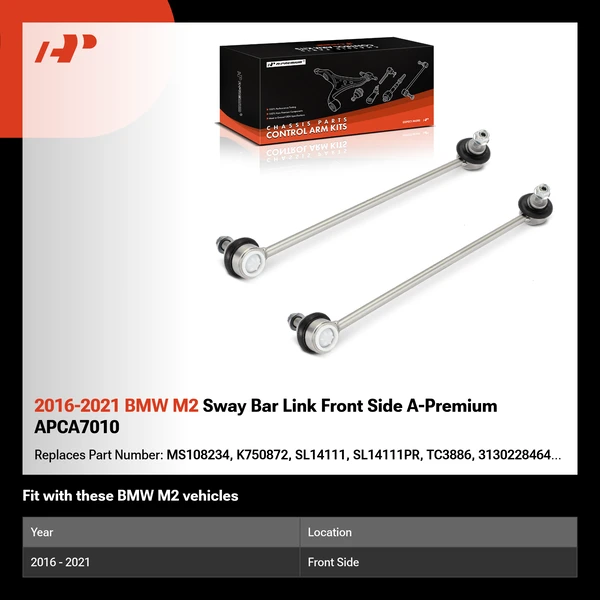 2016-2021 BMW M2 Sway Bar Link Front Side A-Premium APCA7010