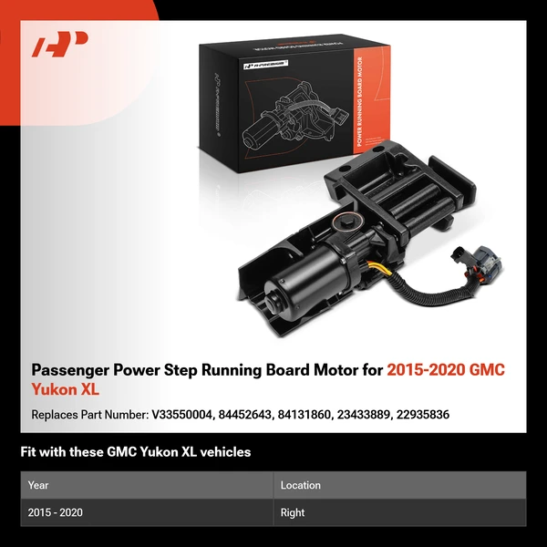 Passenger Power Step Running Board Motor for 2015-2020 GMC Yukon XL