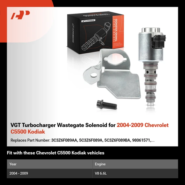 VGT Turbocharger Wastegate Solenoid for 2004-2009 Chevrolet C5500 Kodiak