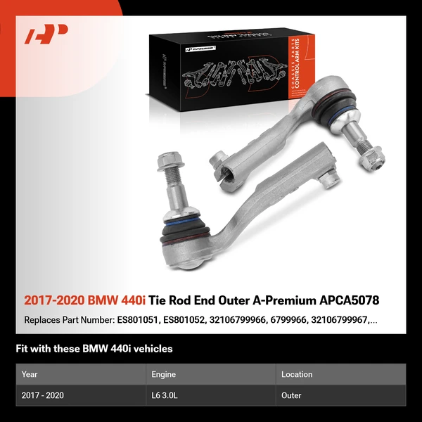 2017-2020 BMW 440i Tie Rod End Outer A-Premium APCA5078