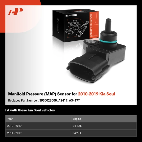 Manifold Pressure (MAP) Sensor for 2010-2019 Kia Soul