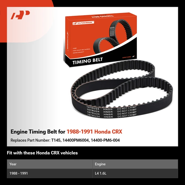 Engine Timing Belt for 1988-1991 Honda CRX