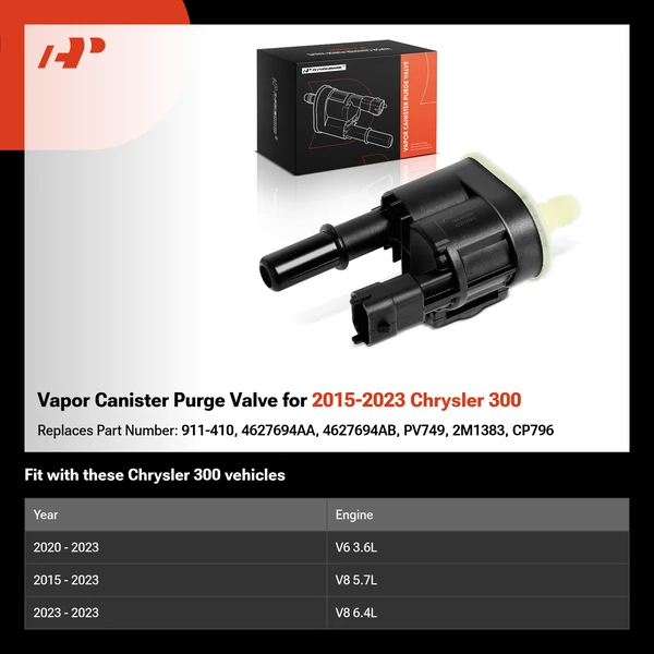 Vapor Canister Purge Valve for 2015-2023 Chrysler 300