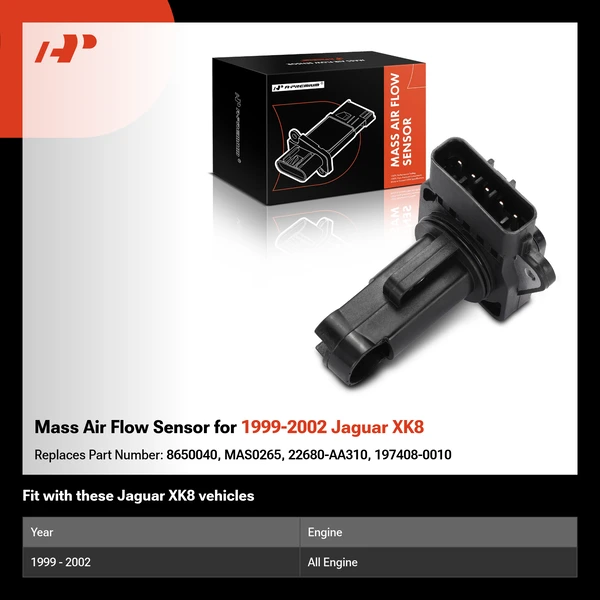 Mass Air Flow Sensor for 1999-2002 Jaguar XK8