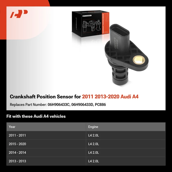 Crankshaft Position Sensor for 2011 2013-2020 Audi A4