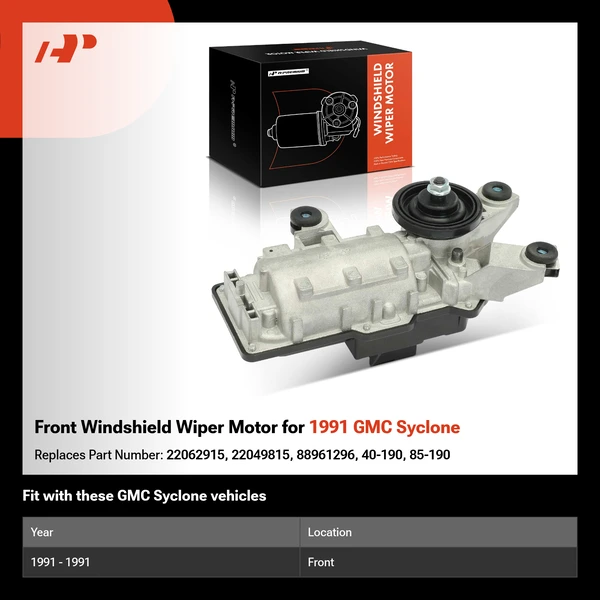 Front Windshield Wiper Motor for 1991 GMC Syclone