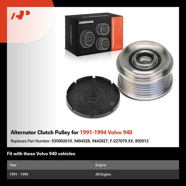 Alternator Clutch Pulley for 1991-1994 Volvo 940