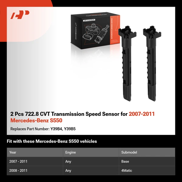 2 Pcs 722.8 CVT Transmission Speed Sensor for 2007-2011 Mercedes-Benz S550