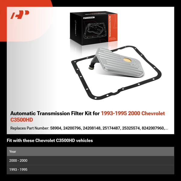 Automatic Transmission Filter Kit for 1993-1995 2000 Chevrolet C3500HD