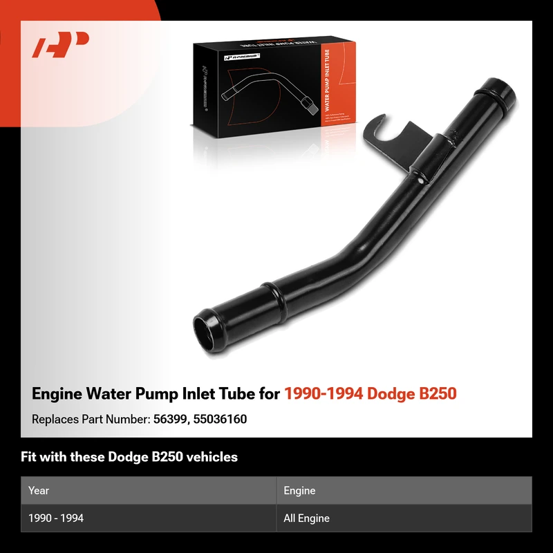 Engine Water Pump Inlet Tube for 1990-1994 Dodge B250