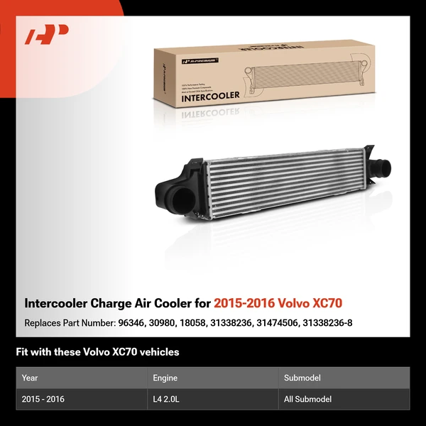 Intercooler Charge Air Cooler for 2015-2016 Volvo XC70