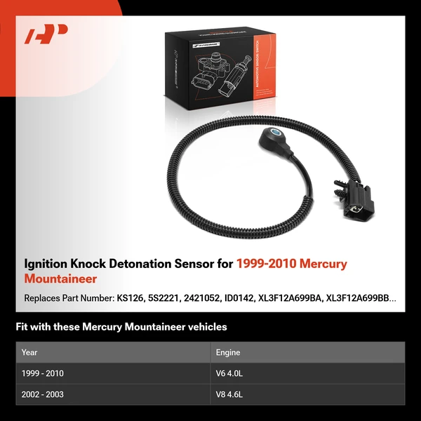 Ignition Knock Detonation Sensor for 1999-2010 Mercury Mountaineer
