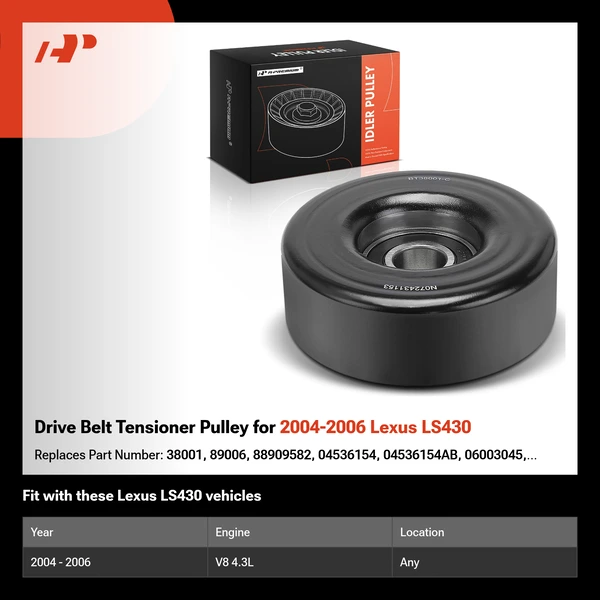 Drive Belt Tensioner Pulley for 2004-2006 Lexus LS430