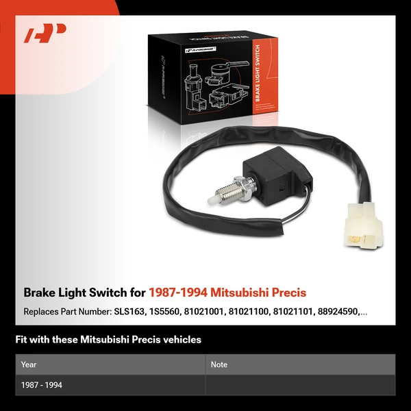 Brake Light Switch for 1987-1994 Mitsubishi Precis