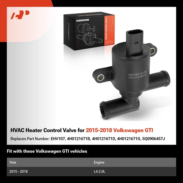 HVAC Heater Control Valve for 2015-2018 Volkswagen GTI