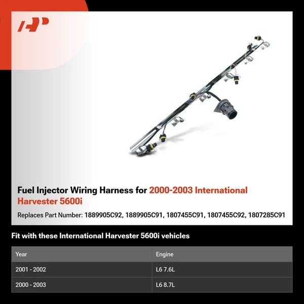 Fuel Injector Wiring Harness for 2000-2003 International Harvester 5600i