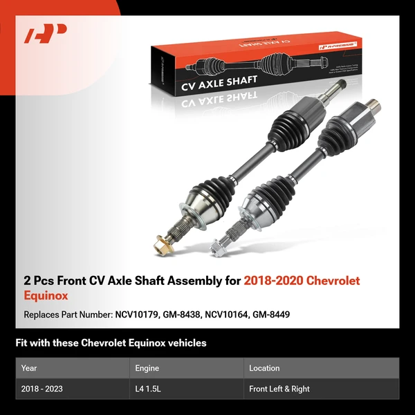 2 Pcs Front CV Axle Shaft Assembly for 2018-2020 Chevrolet Equinox