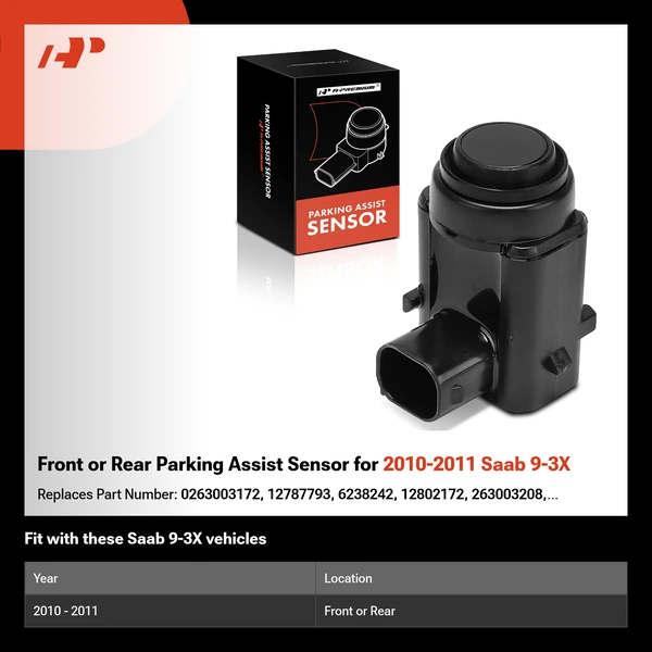Front or Rear Parking Assist Sensor for 2010-2011 Saab 9-3X