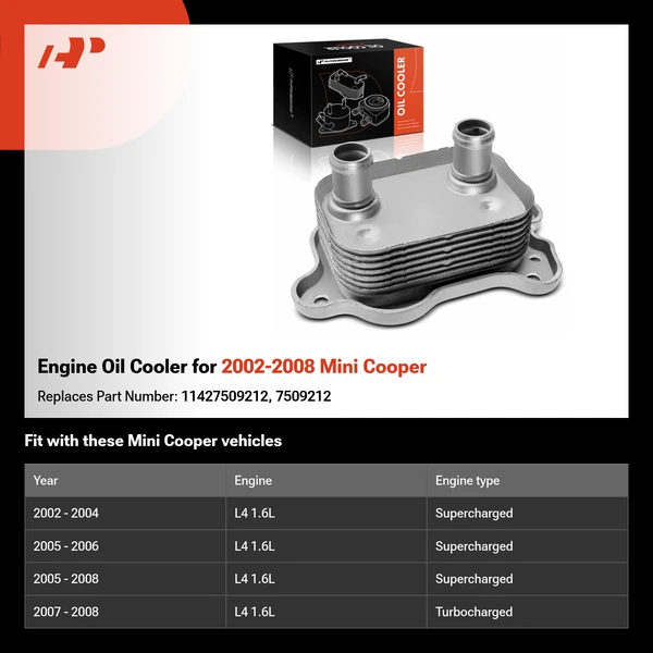 Engine Oil Cooler for 2002-2008 Mini Cooper