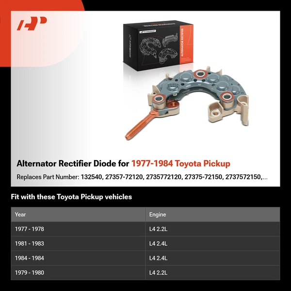 Alternator Rectifier Diode for 1977-1984 Toyota Pickup