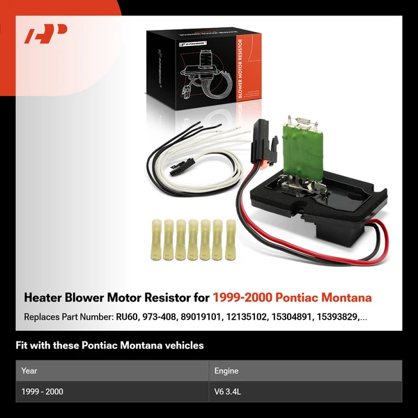 Heater Blower Motor Resistor for 1999-2000 Pontiac Montana