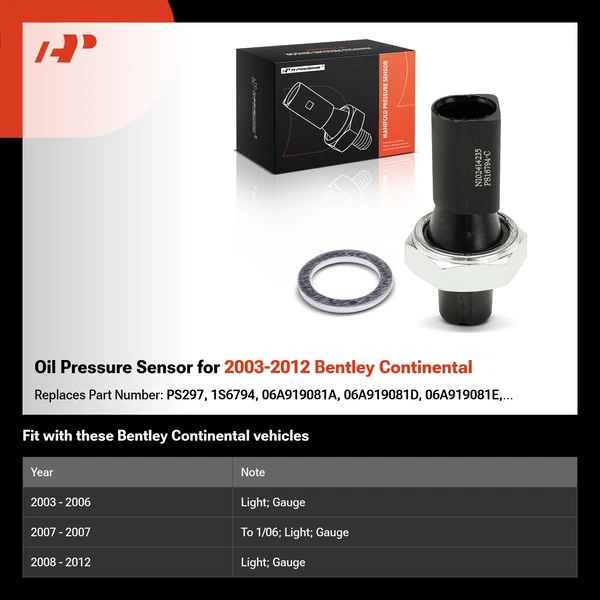 Oil Pressure Sensor for 2003-2012 Bentley Continental